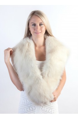 White fox fur collar